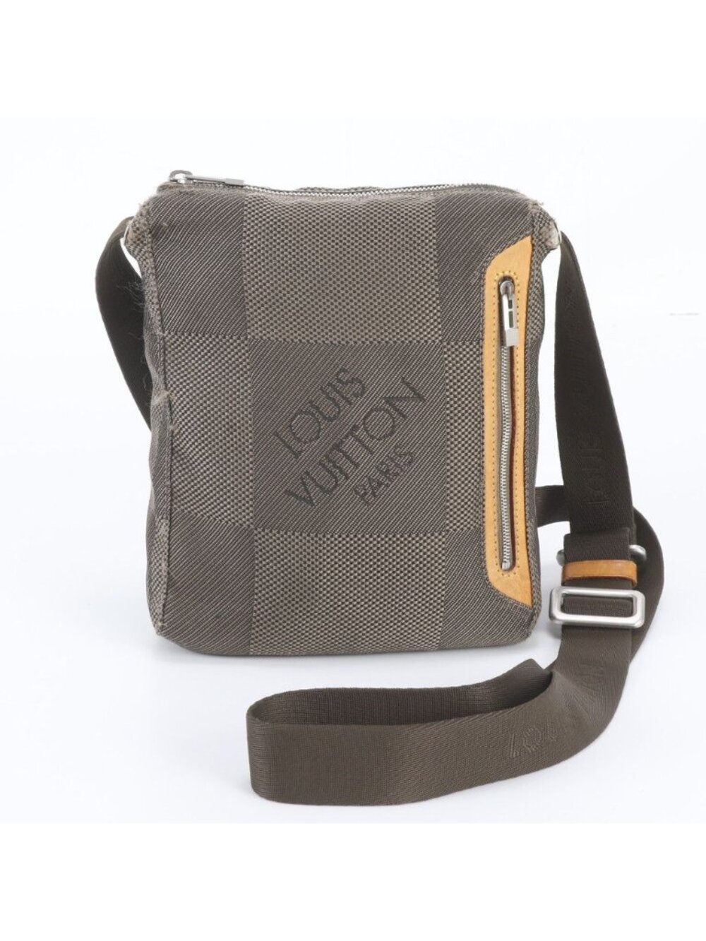 Louis Vuitton Damier Geant Citadin PM Leather Shoulder Bag Crossbody Messenger